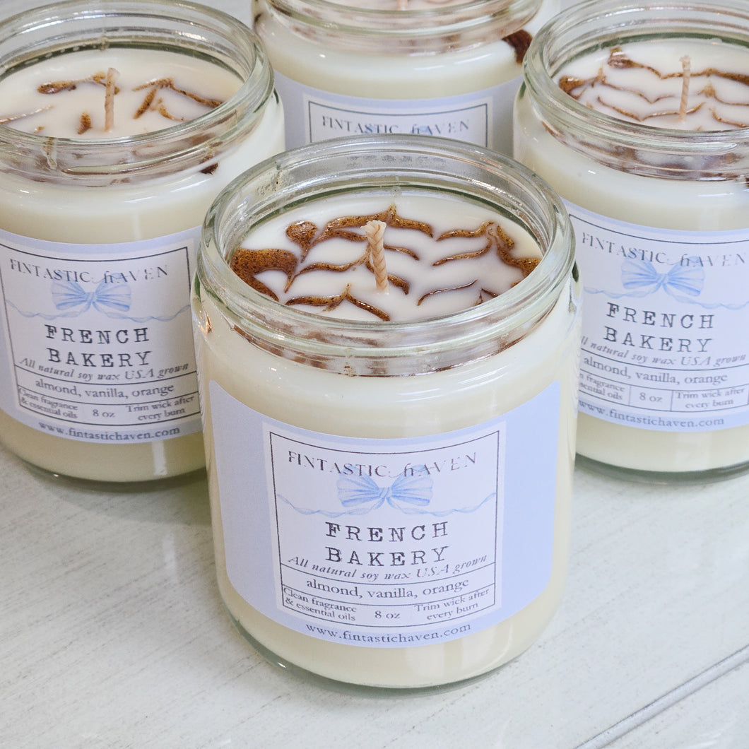 French Bakery Candle: Almond, vanilla, orange