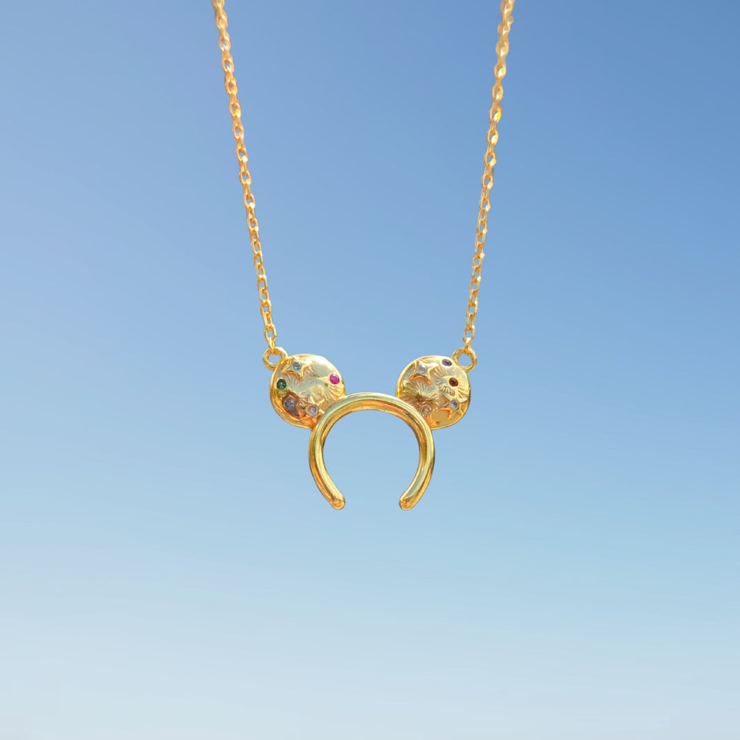 Gold fireworks necklace 